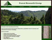 Tablet Screenshot of forestresearchgroup.com